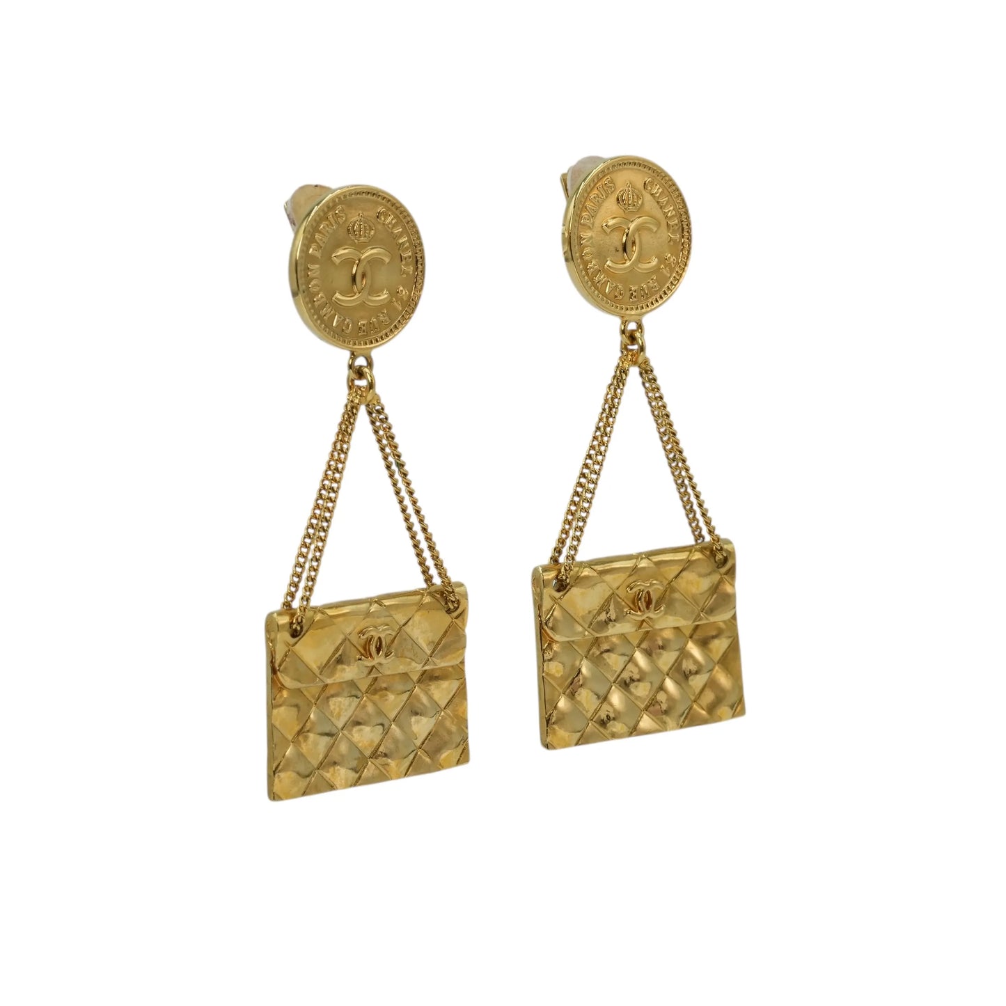 CHANEL Materasse CC Logo Earring 95A - Gold Plated