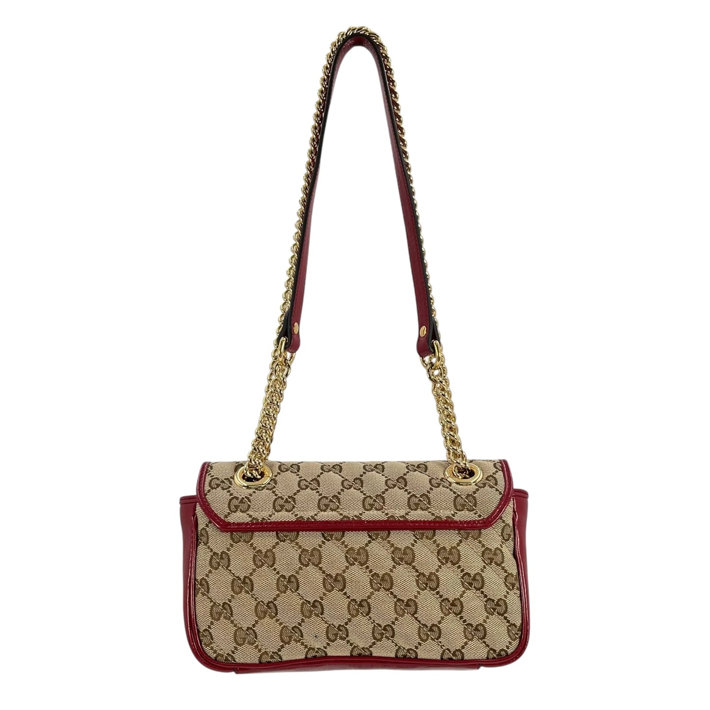 GUCCI GG Marmont Quilted Shoulder Bag - Red