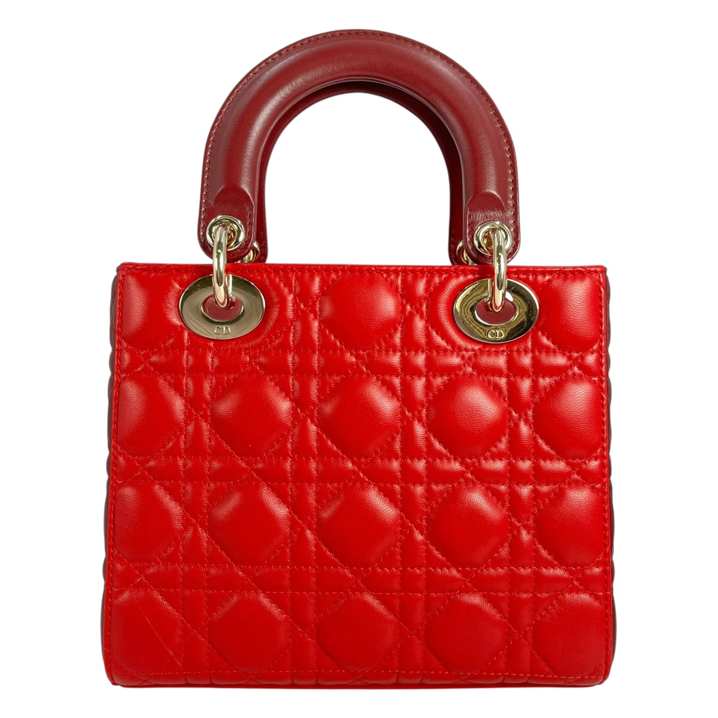 Dior Lady Dior Small Hand Bag - Red