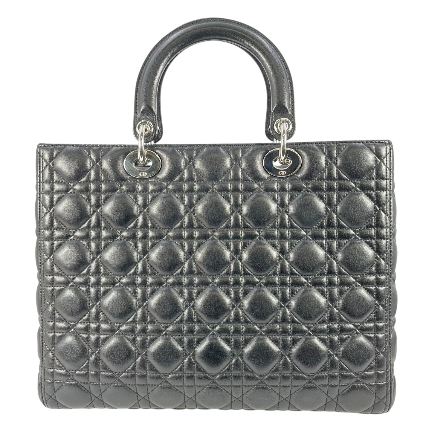 Dior Lady Dior Large Hand Bag - Black