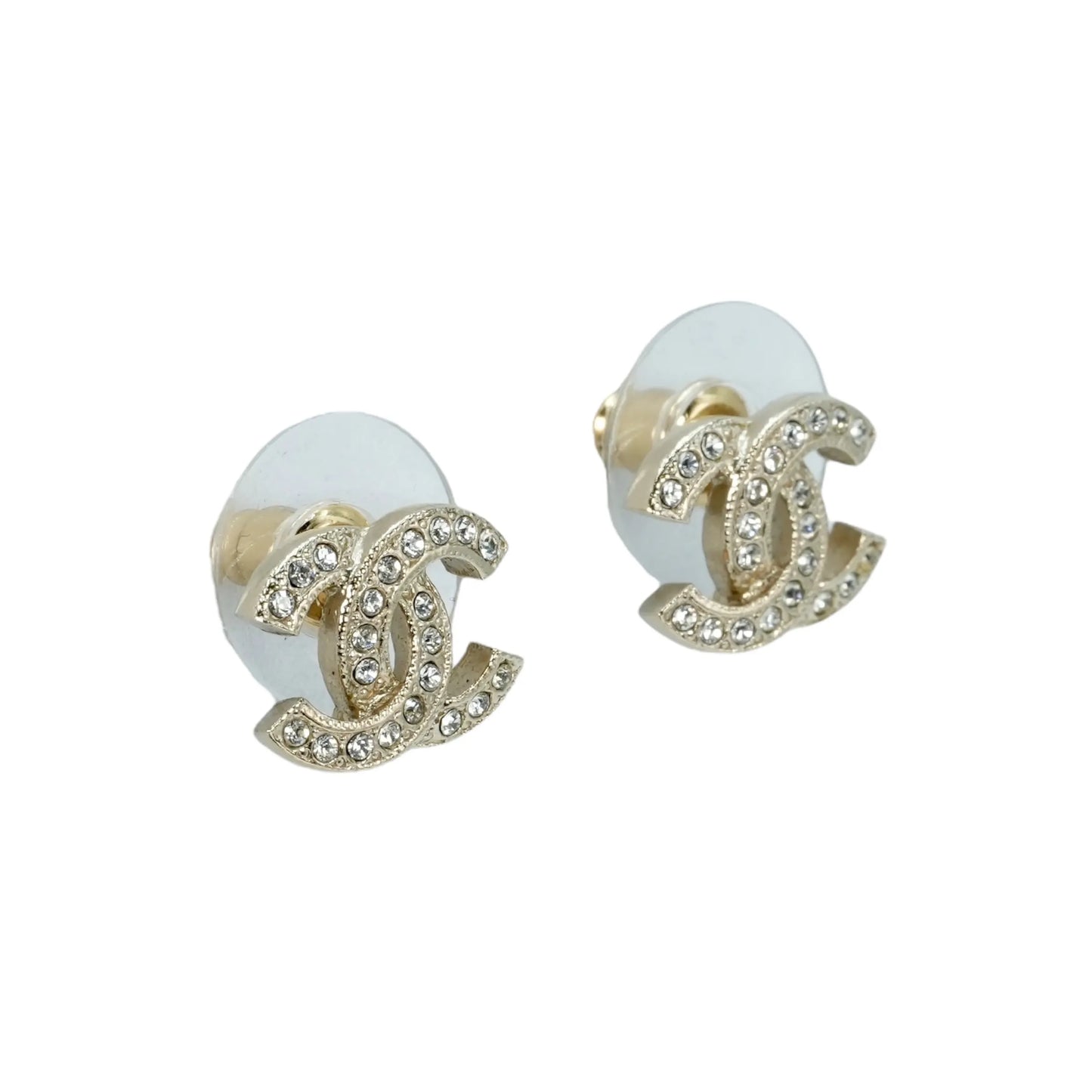CHANEL Crystal Timeless CC Earring C22 V - Gold Plated