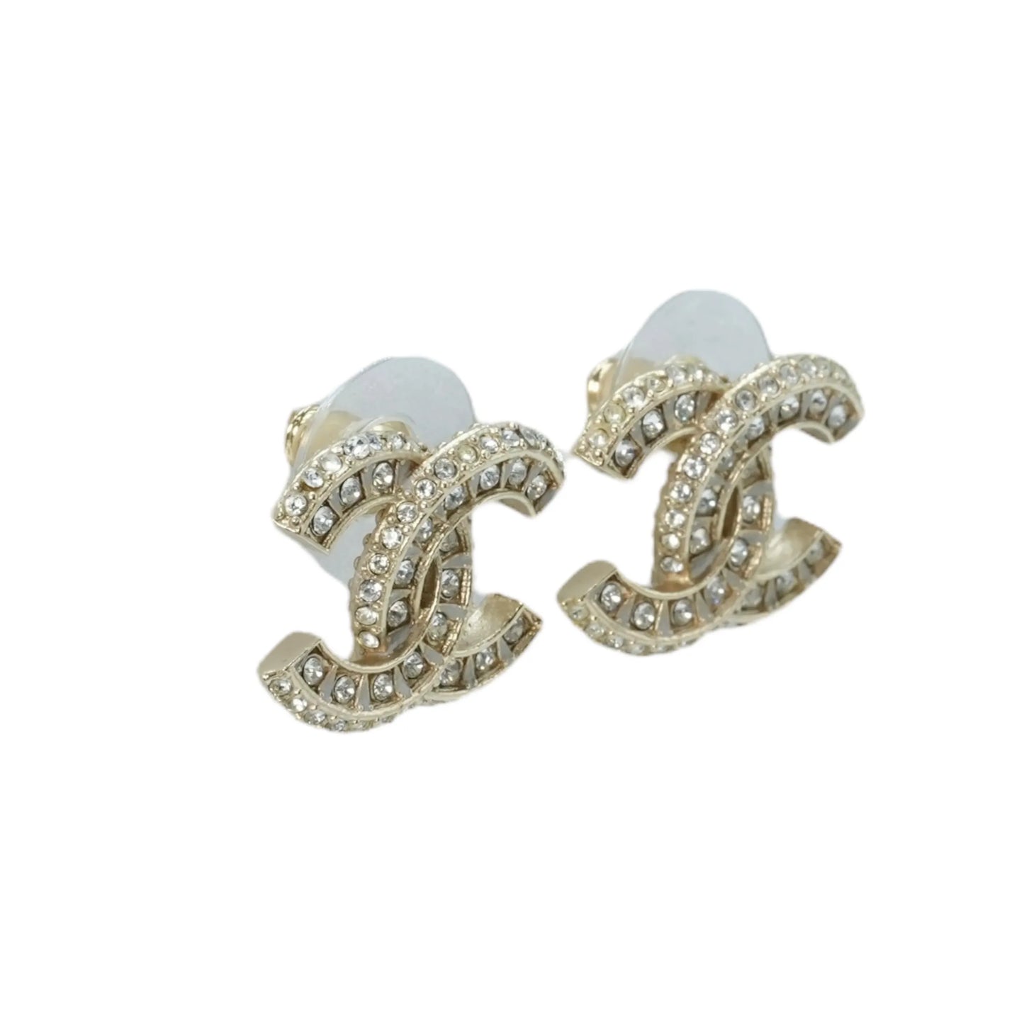 CHANEL Crystal Timeless CC Earring F21 V - Gold Plated