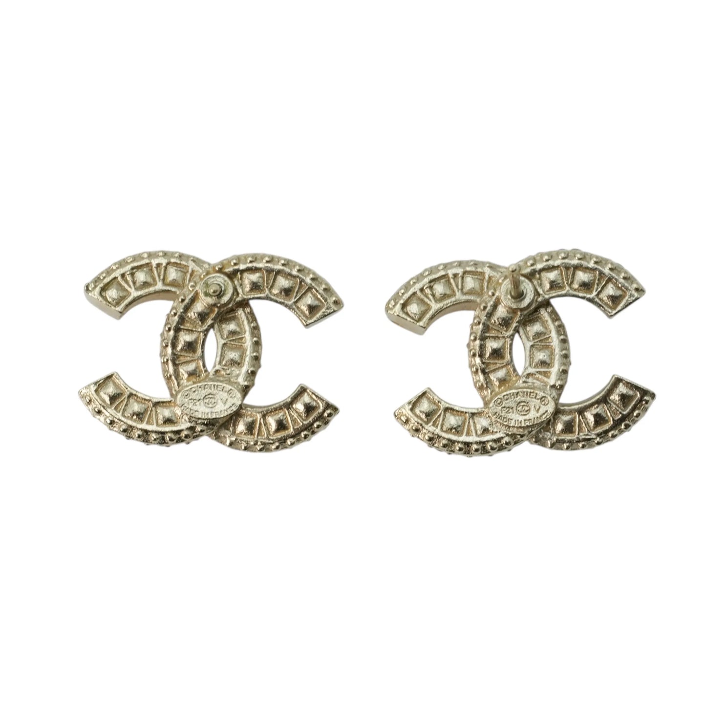 CHANEL Crystal Timeless CC Earring F21 V - Gold Plated