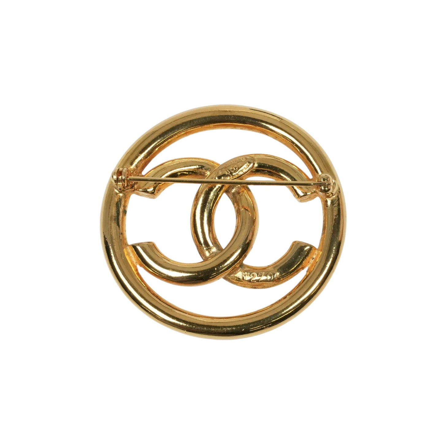 CHANEL CC Logo Brooch 03P - Gold