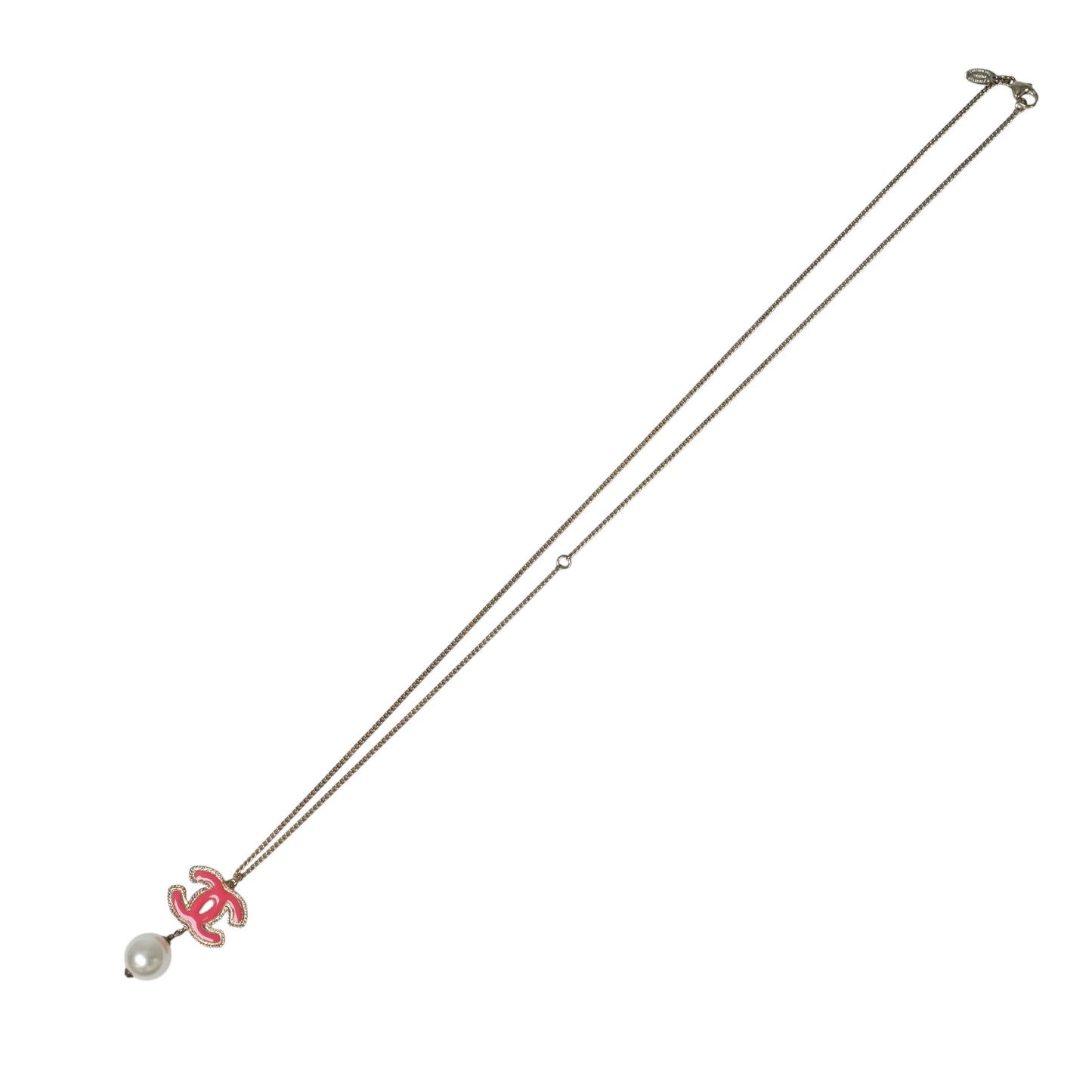 CHANEL CC Logo Fake Pearl - Pink