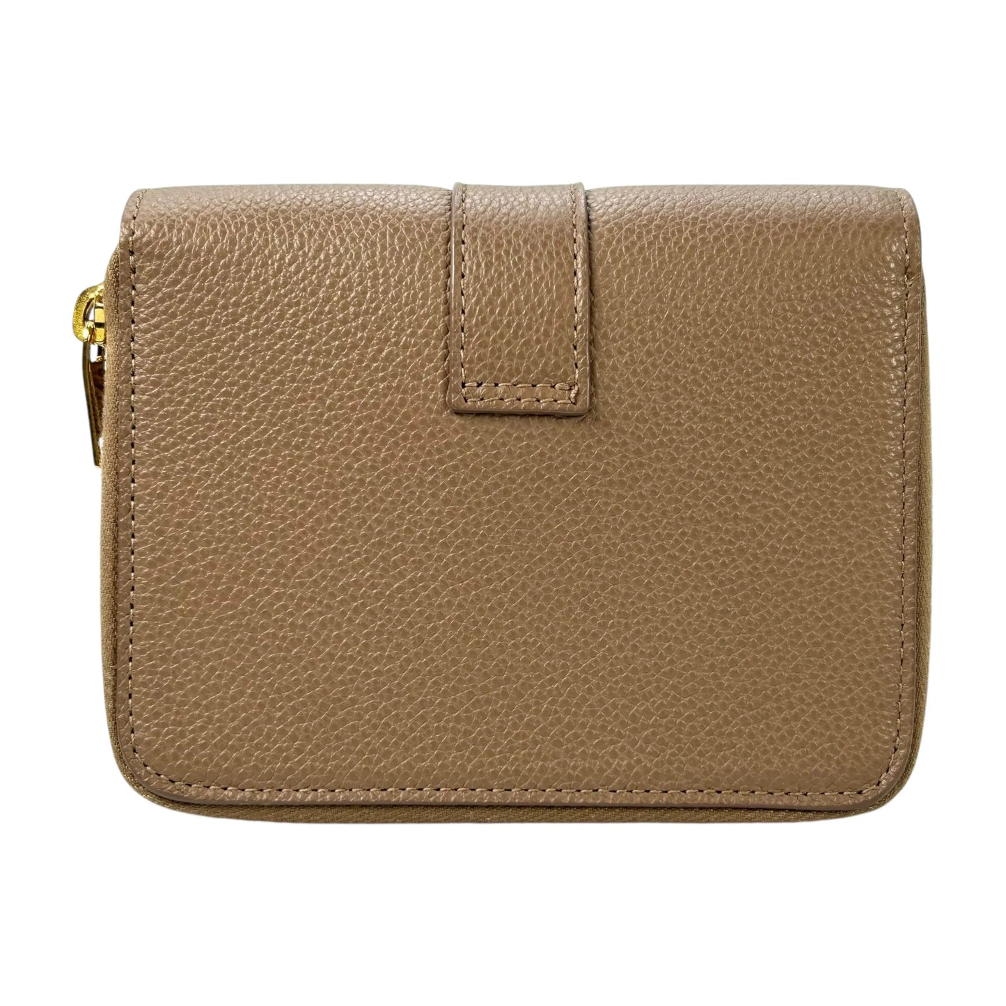 Saint Laurent YSL Zippy Compact Wallet - Beige