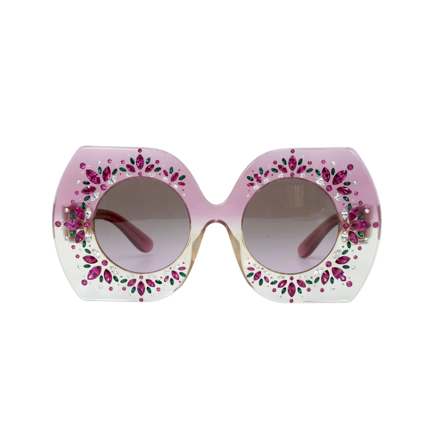 DOLCE&GABBANA Rhinestone Sunglasses - Pink - 33982