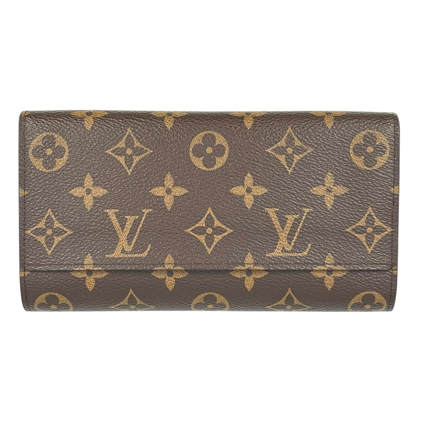Louis Vuitton Monogram Portefeuille Salah Long Wallet - Brown × Red - 35056
