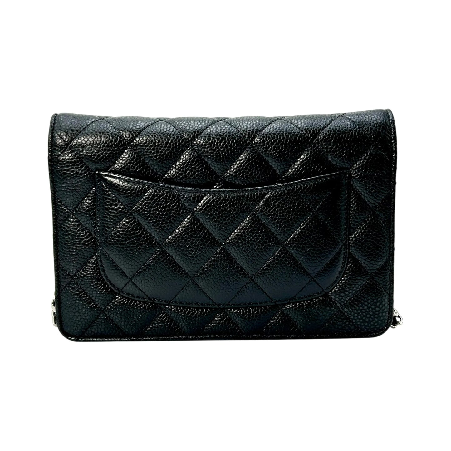 CHANEL Materasse Caviarskin Chain Wallet - Black - 34883