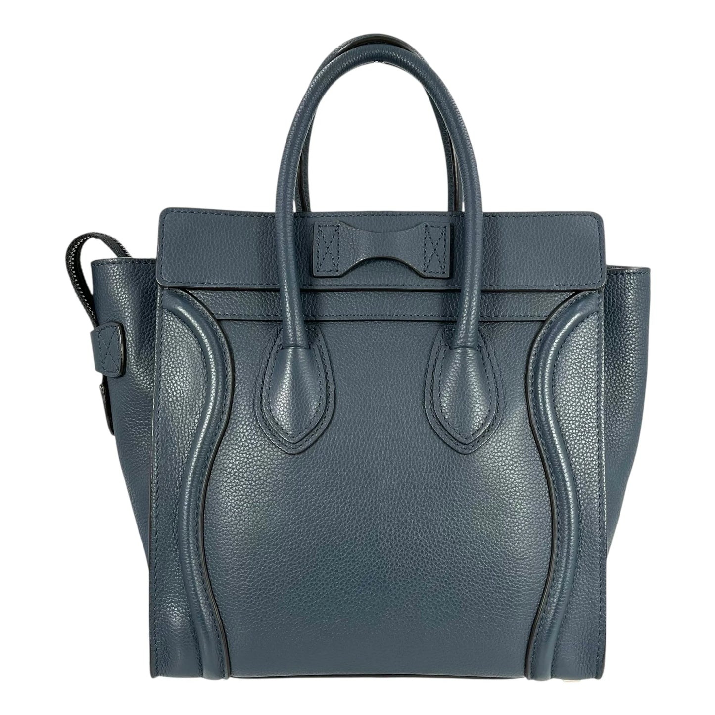 CELINE Micro Shopper Luggage Hand Bag - Navy Blue