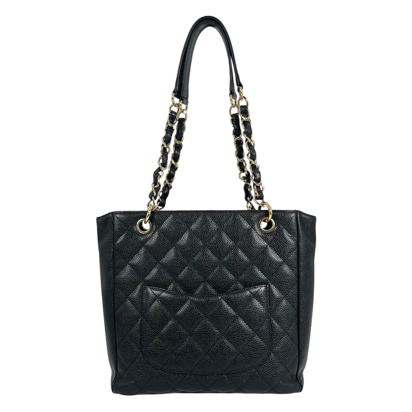 CHANEL Materasse PST Caviarskin Chain Tote Bag - Black