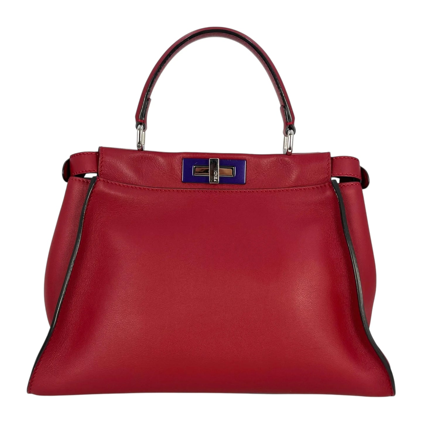 Fendi Peekaboo Iconic Medium Hand Bag Shoulder Bag - Red