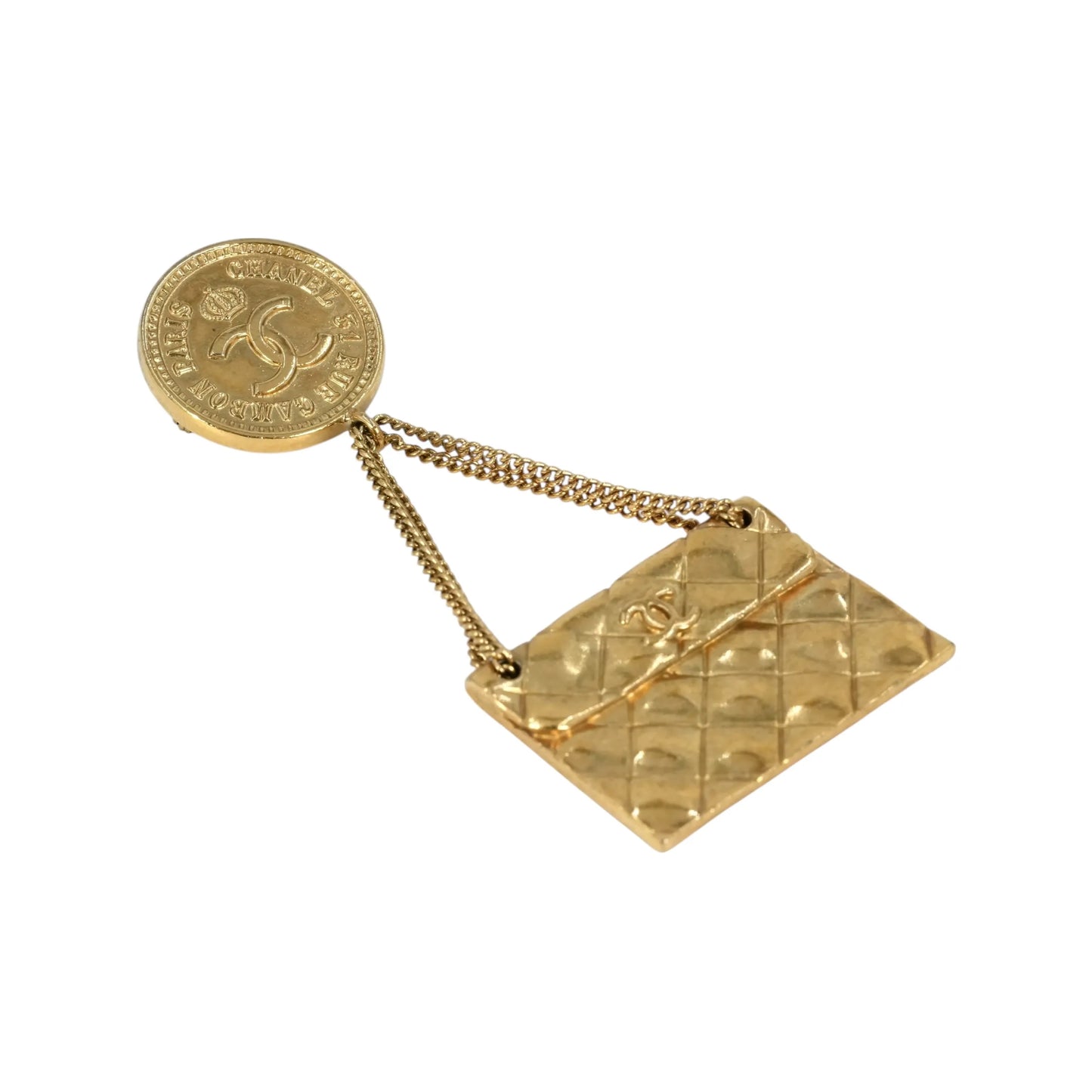 CHANEL Materasse CC Logo Brooch 29 - Gold Plated