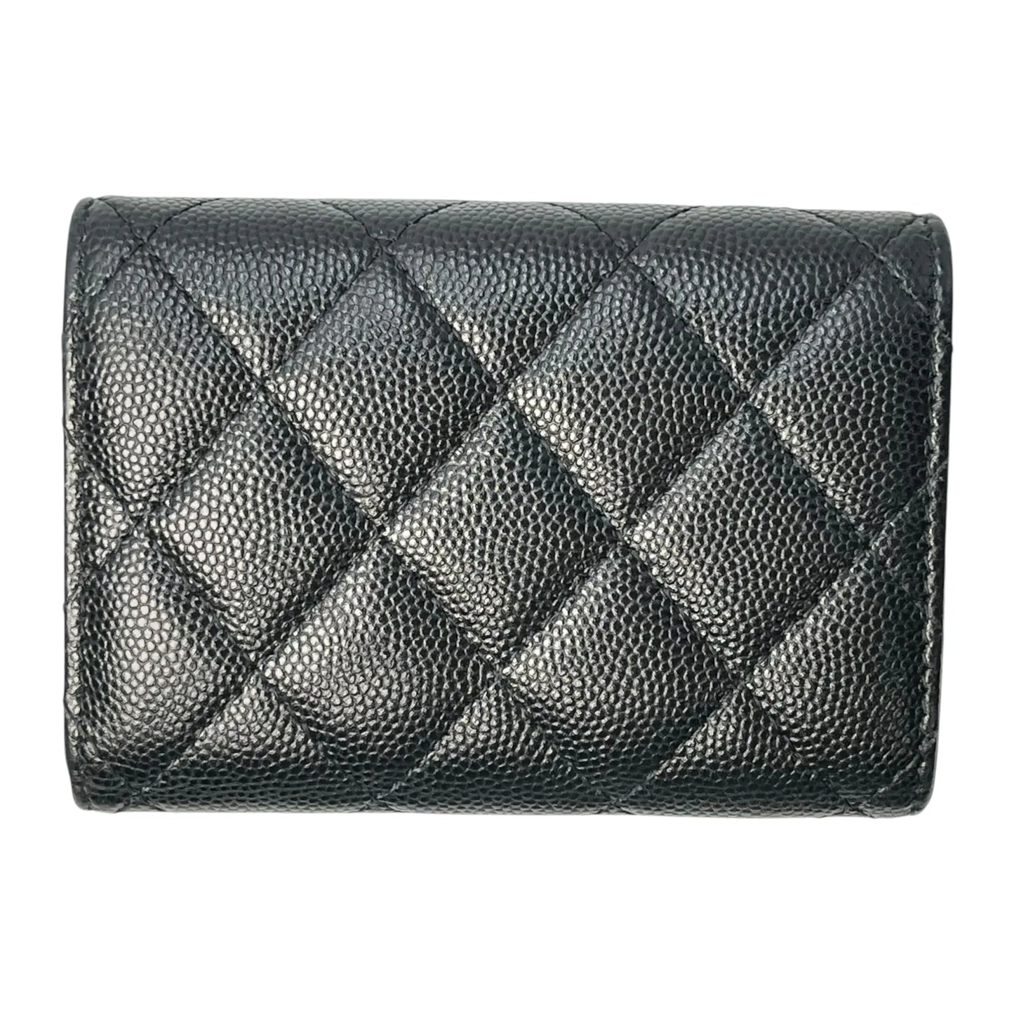 CHANEL Classic Small Flap Compact Wallet Caviar Skin - Black