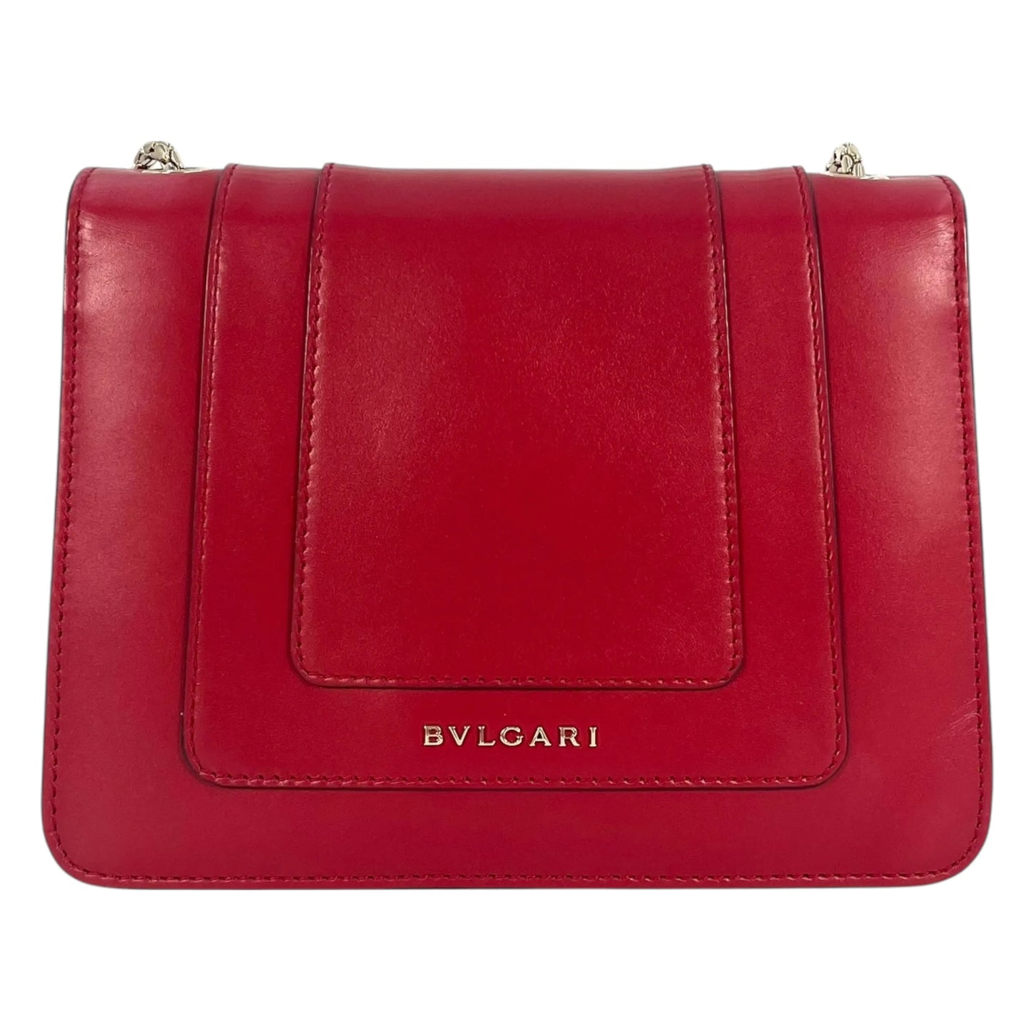 BVLGARI Serpenti Forever Crossbody Bag Chain Shouder Bag - Red