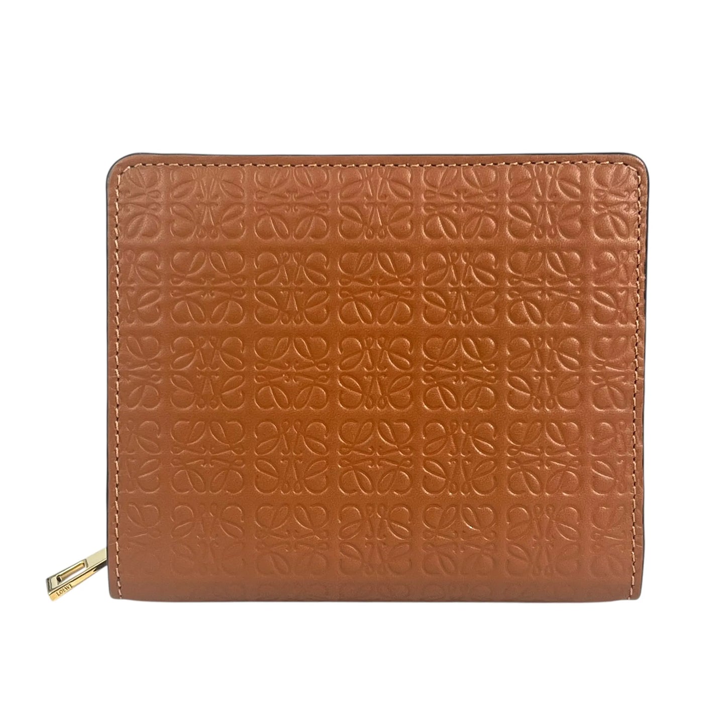 Loewe Repeat Compact Wallet - Brown