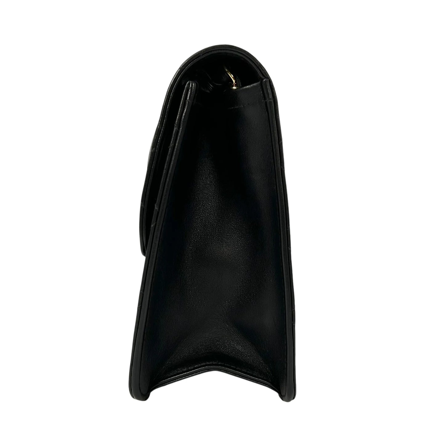 CHANEL Matelasse Lambskin Chain Shoulder Bag - Black