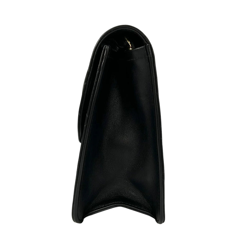 CHANEL Matelasse Lambskin Chain Shoulder Bag - Black