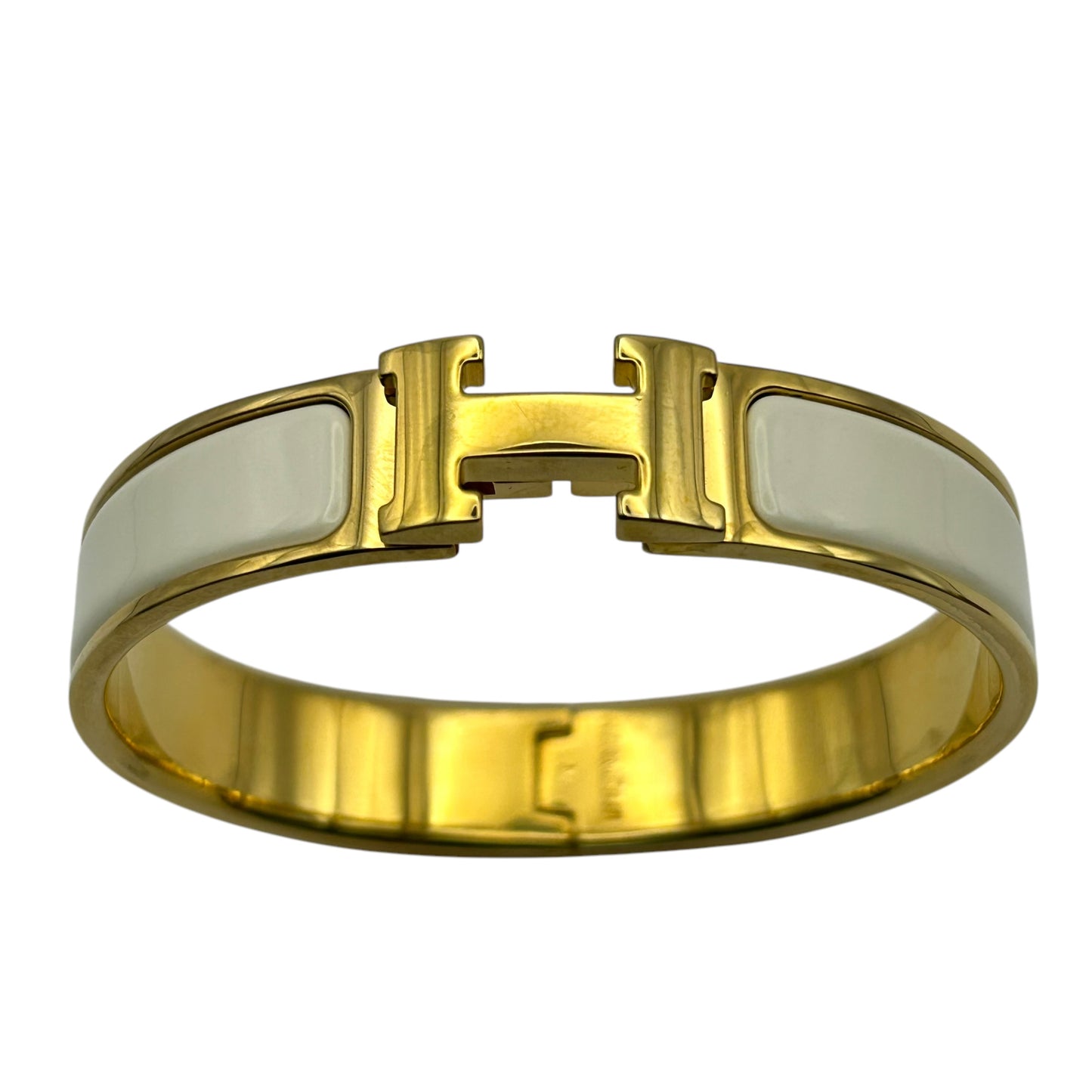 HERMES Clic H Cream Gold