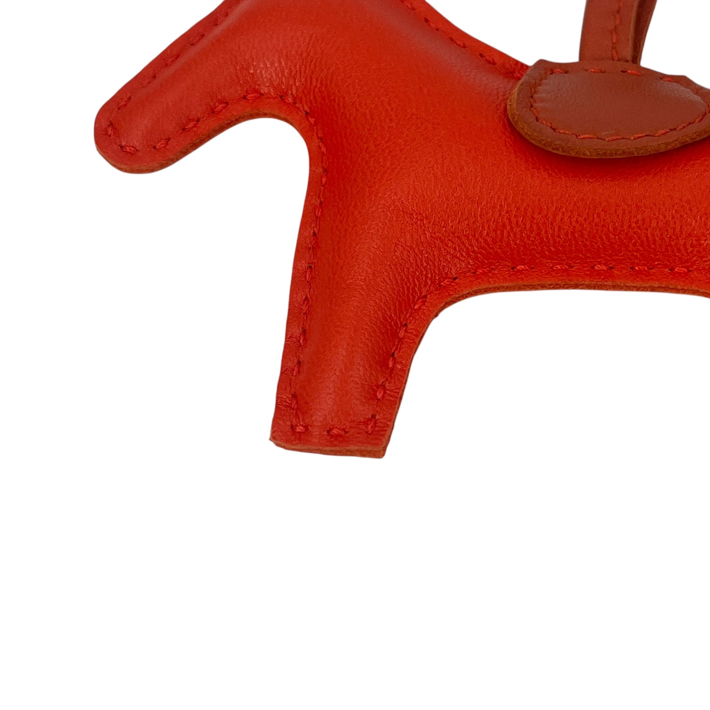 HERMES Rodeo Horse Bag Charm PM Red