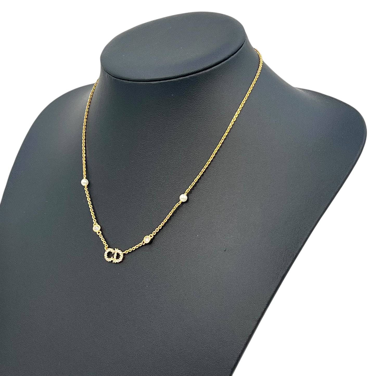 Dior Clair D Lune Necklace Metal Resin Pearl and Crystal