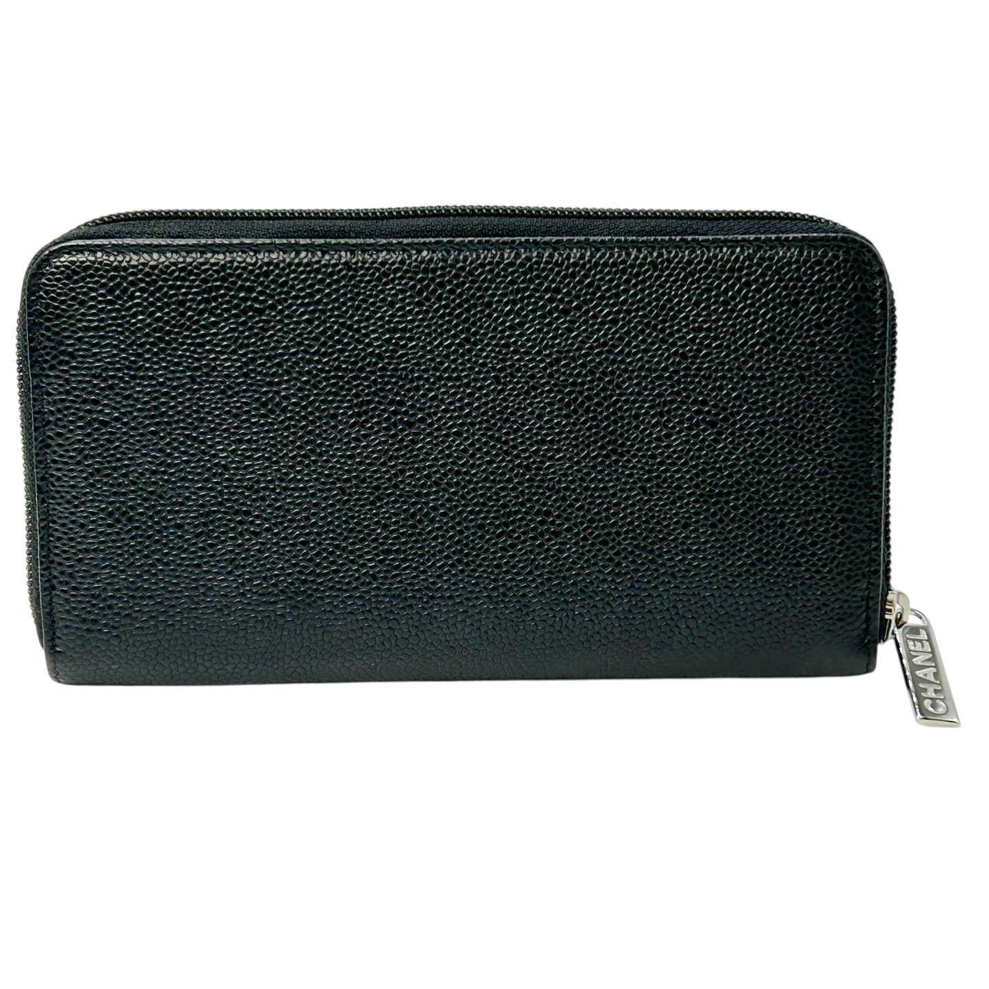 CHANEL Cocomark Caviar skin Zip longwallet