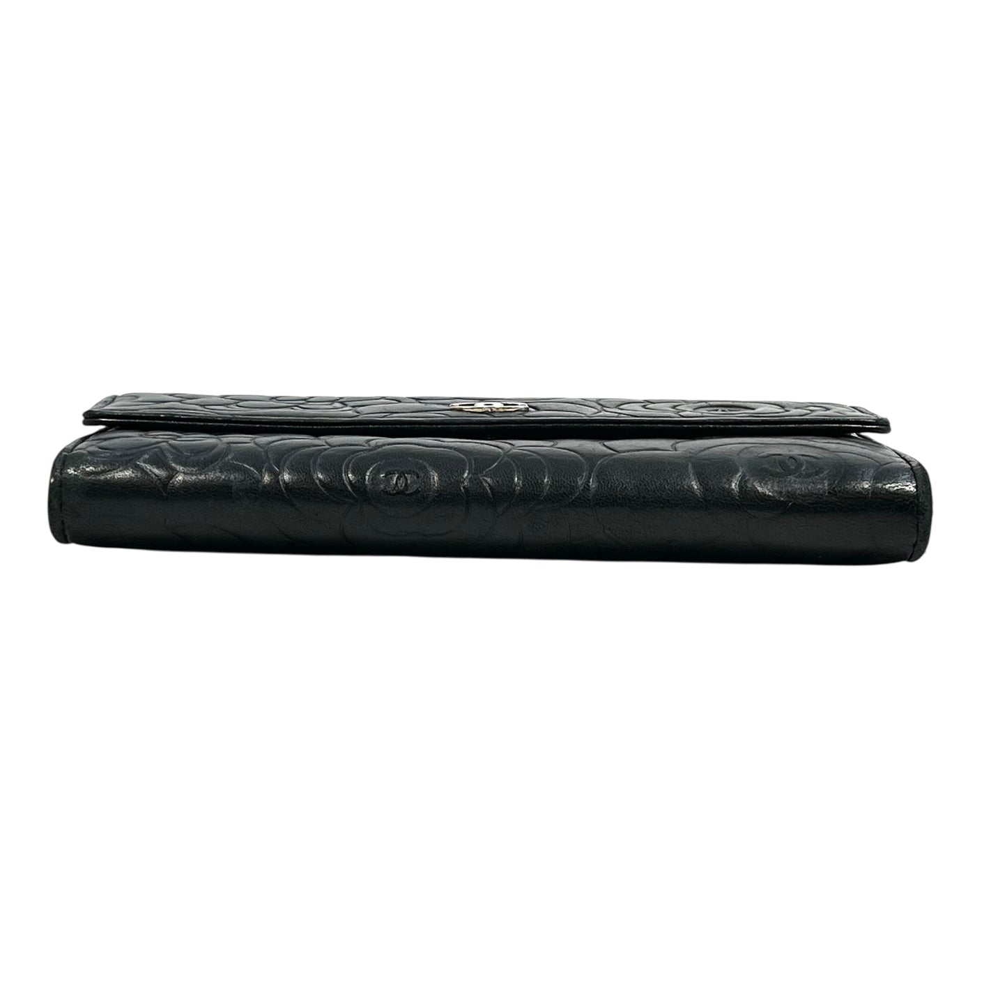 CHANEL Cocomark Camellia long wallet