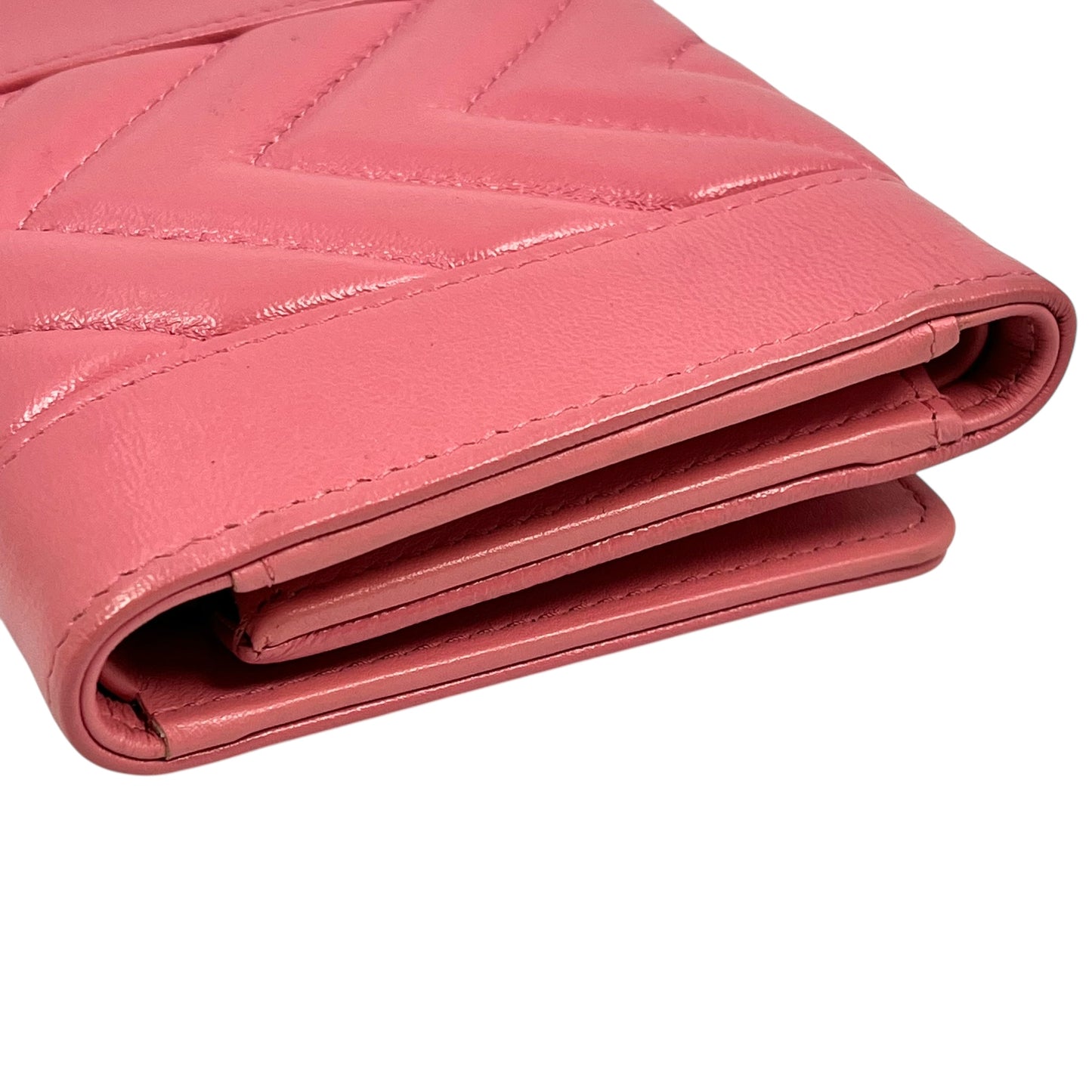 CHANEL Vstich Mademoiselle Tri-fold wallet