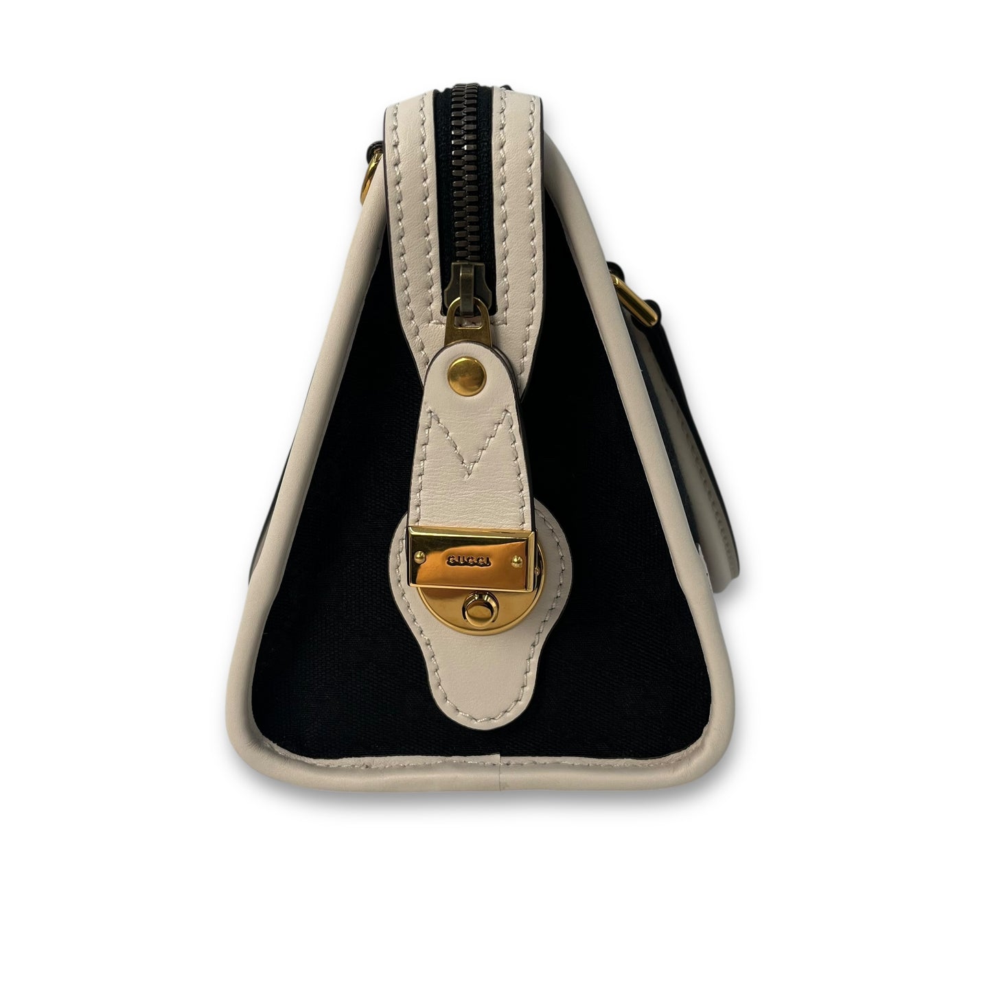 GUCCI GG Canvas Leather Hand Bag Shoulder Bag