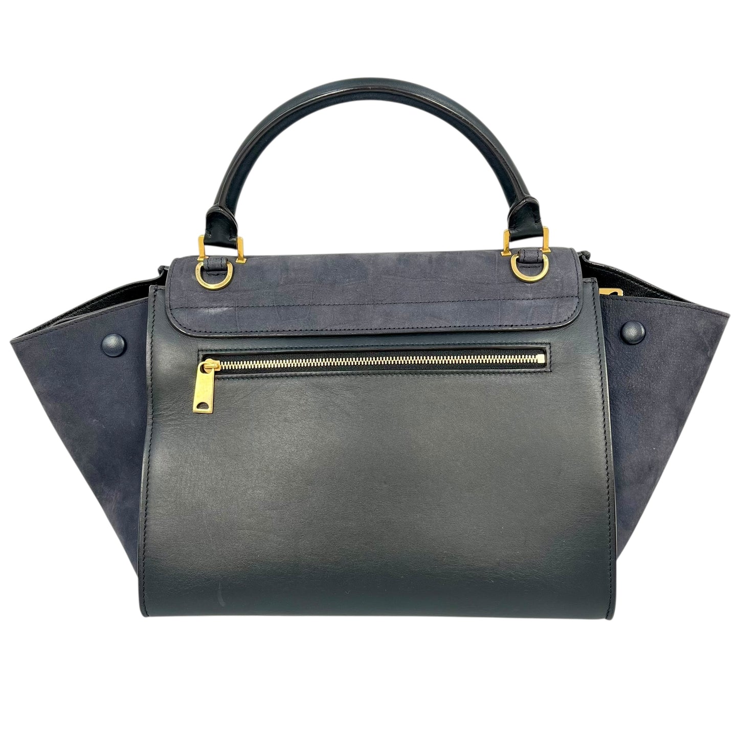 CELINE Trapeze Hand Bag - Navy Blue