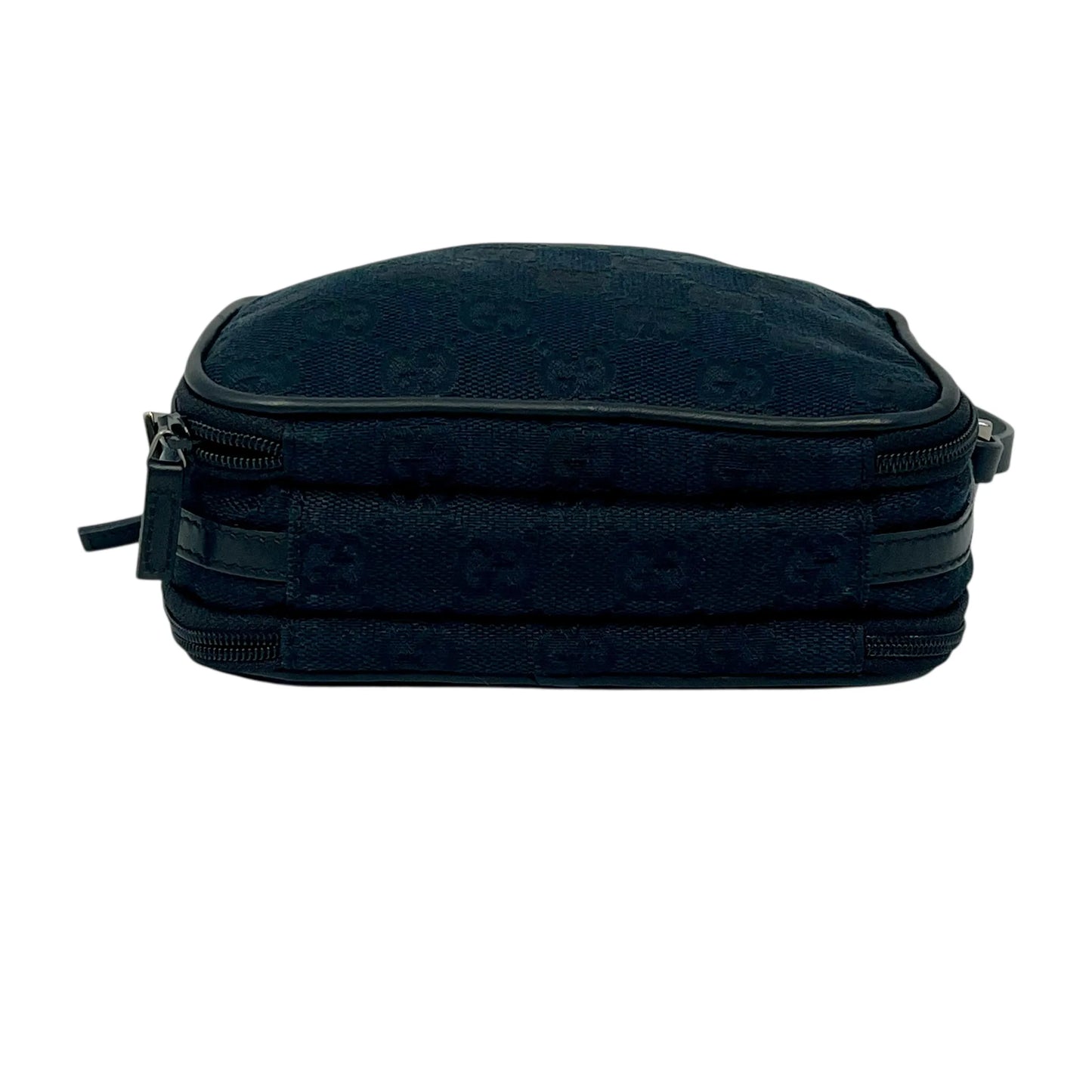 GUCCI GG Canvas Shoulder Pouch Mini Bag - Black