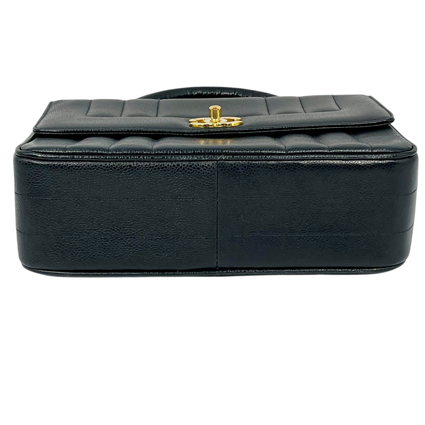 CHANEL Mademoiselle Caviar Skin Hand Bag - Black