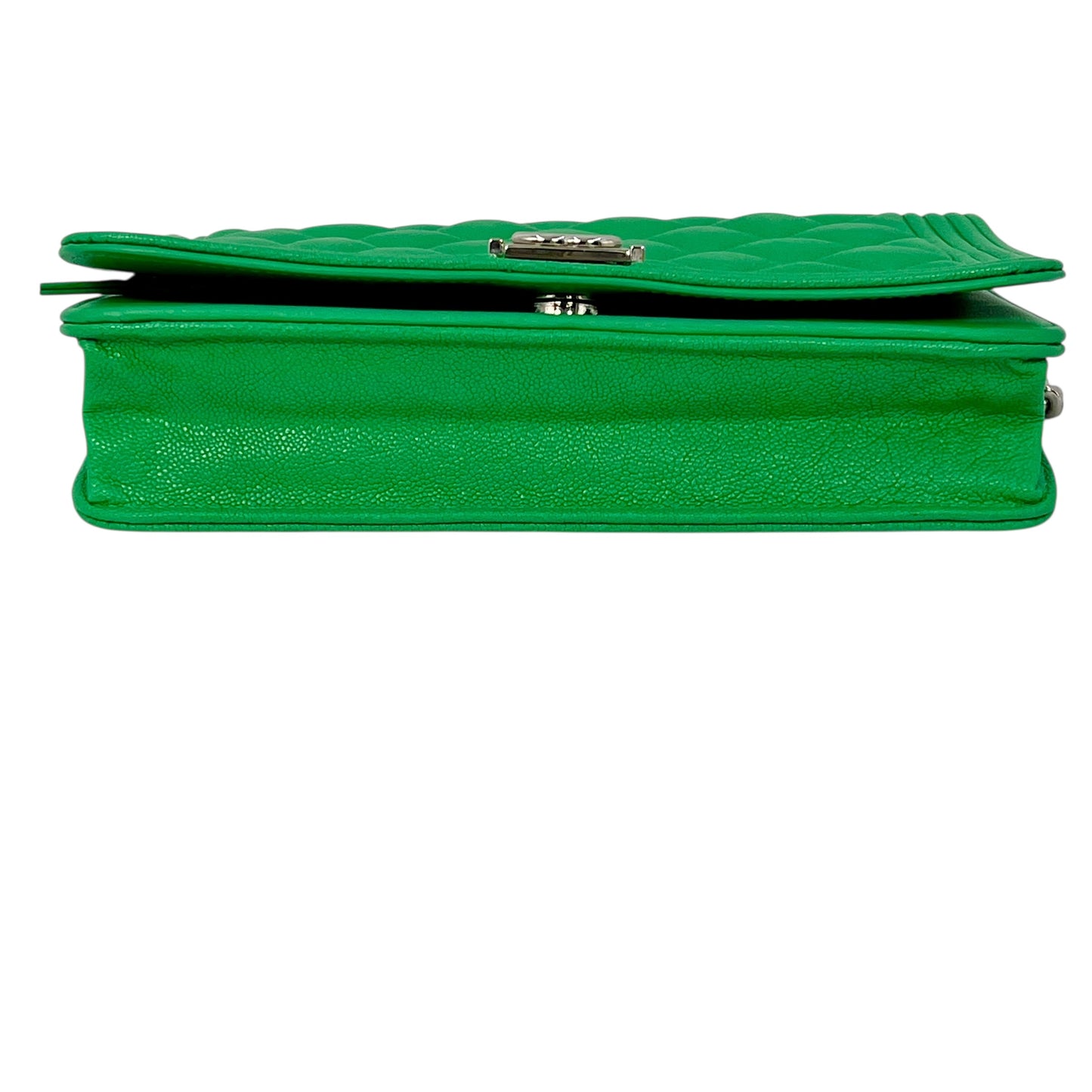CHANEL Boy Chanel Chain Wallet Shoulder Bag - Green