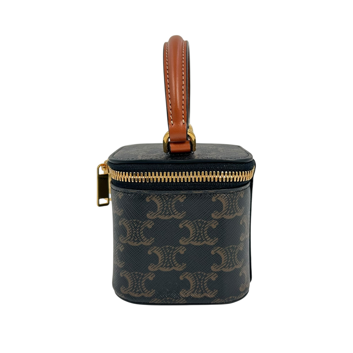 CELINE Mini Vanity Case in Triomphe Canvas & Calfskin Mini Bag