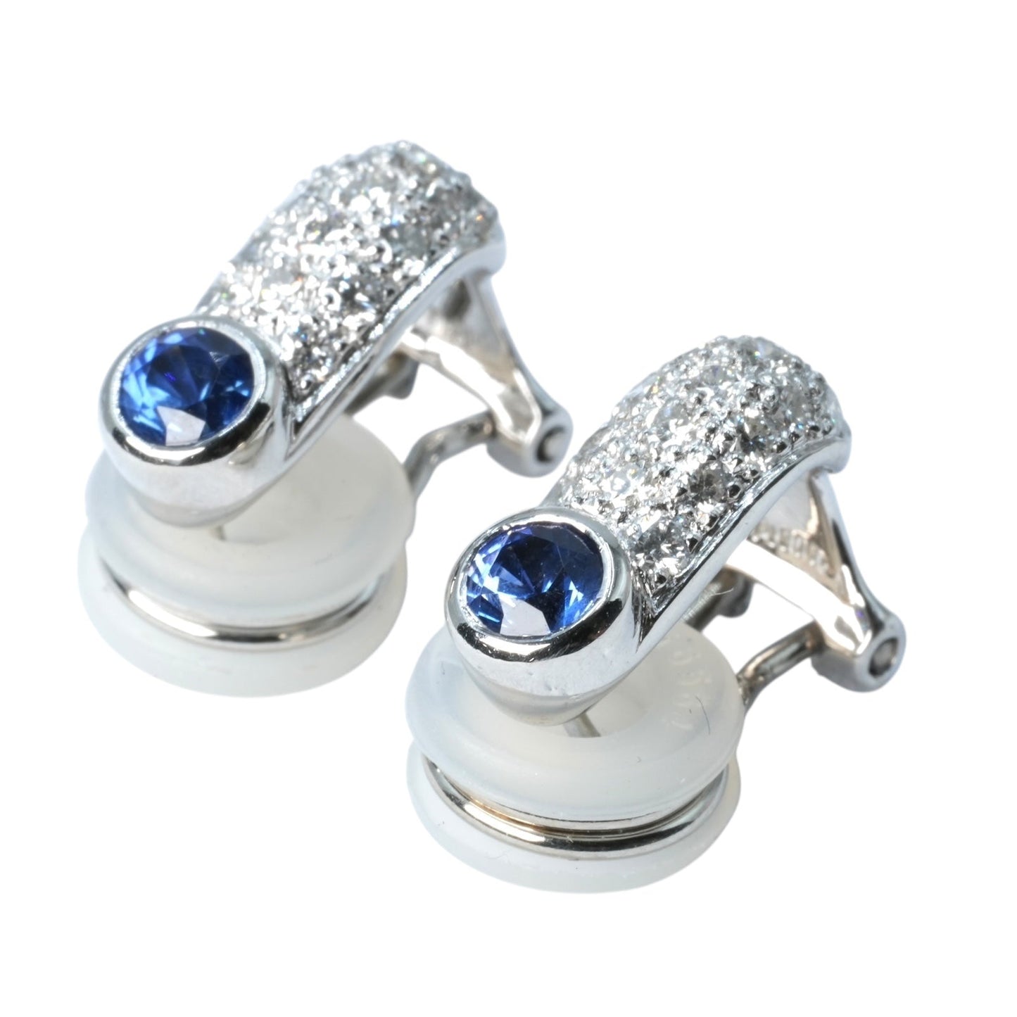 Sapphire Platinum Earring Pt900