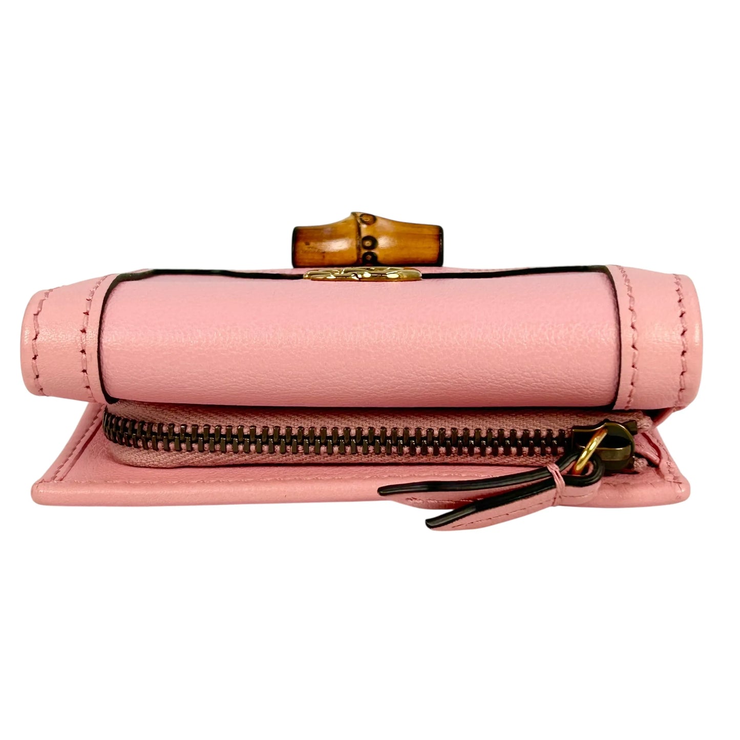 GUCCI GG marmont Bamboo Compact Wallet - Pink