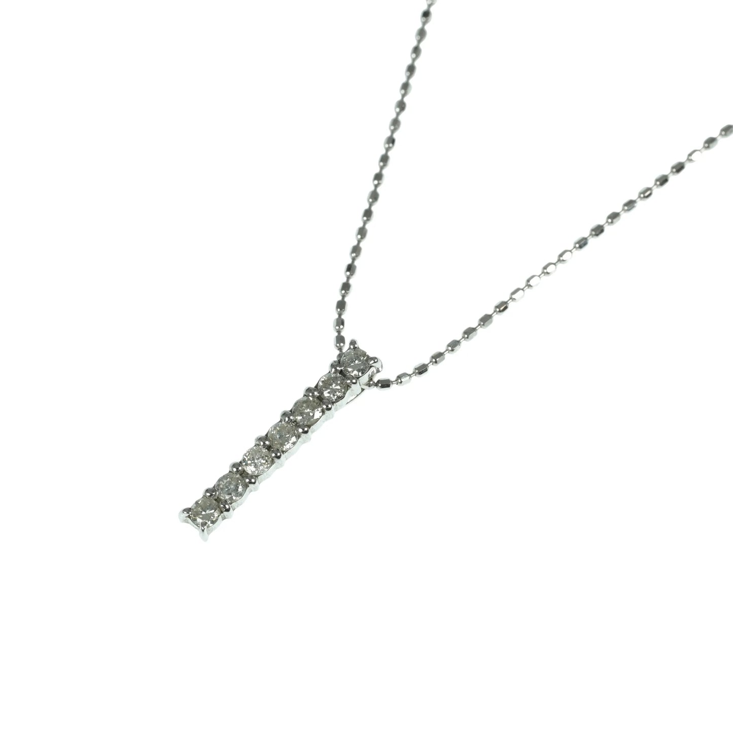 K14WG 7P Diamond Necklace