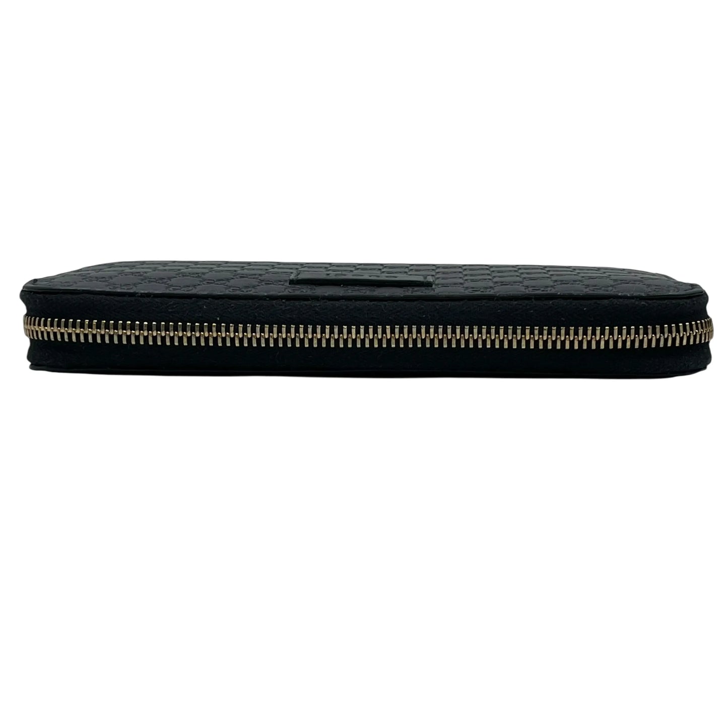 GUCCI Microguccissima Round Zip Long Wallet - Black