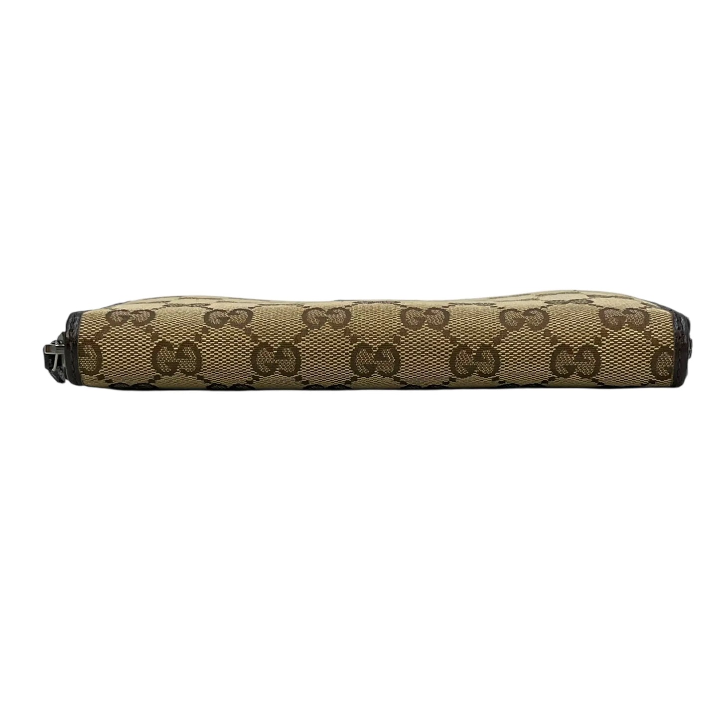 GUCCI Guccissima Round Zipper Long Wallet - Brown