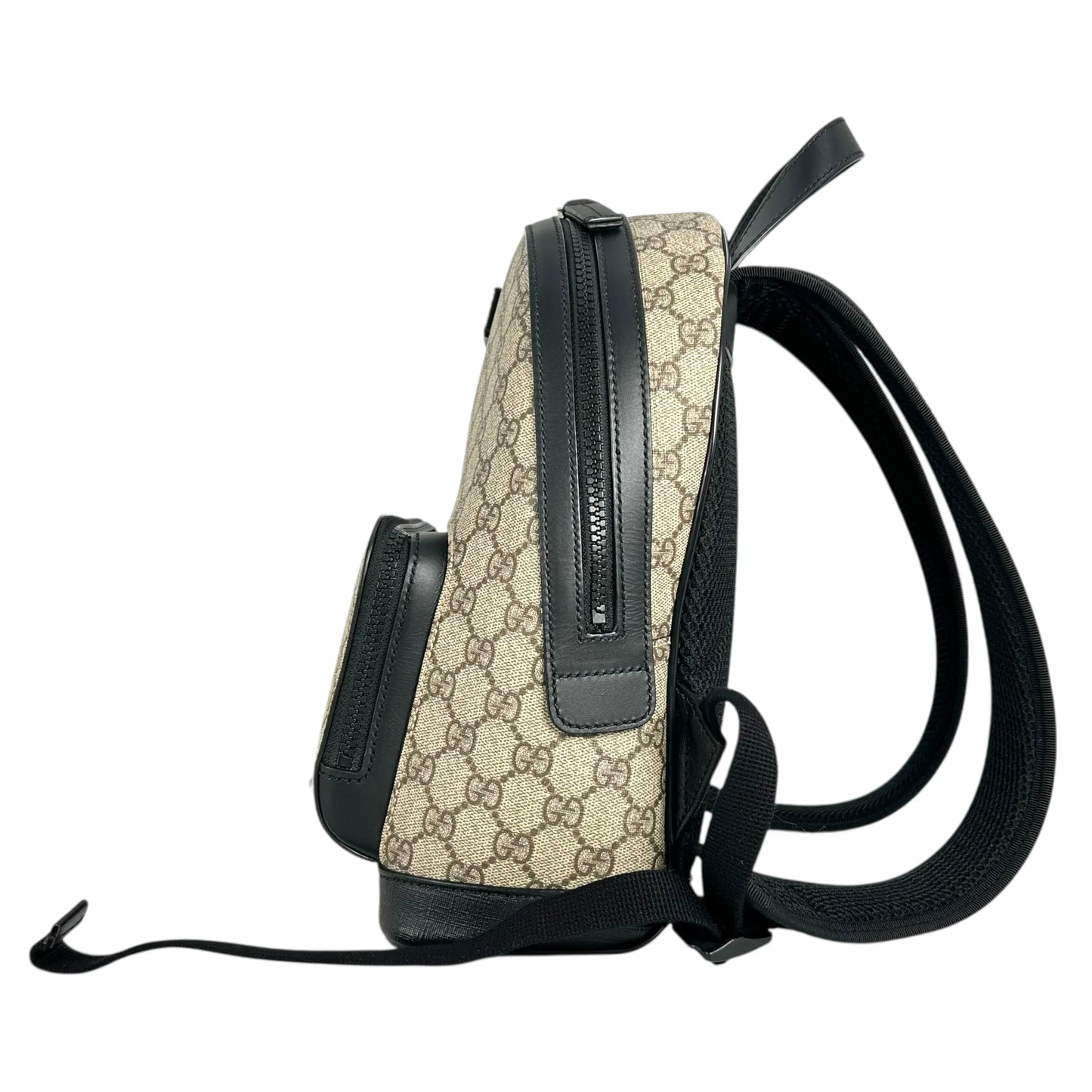 GUCCI GG Supreme Canvas Small Backpack - Beige Black