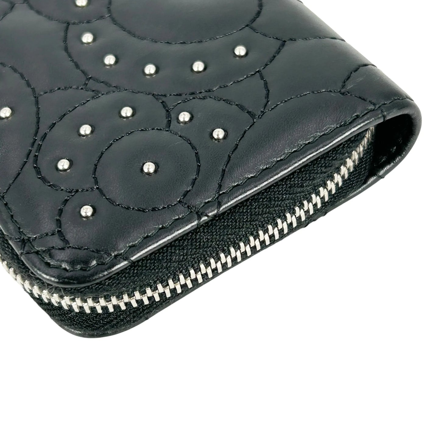 CHANEL Camellia Coin Purse Card Case Wallet - Black