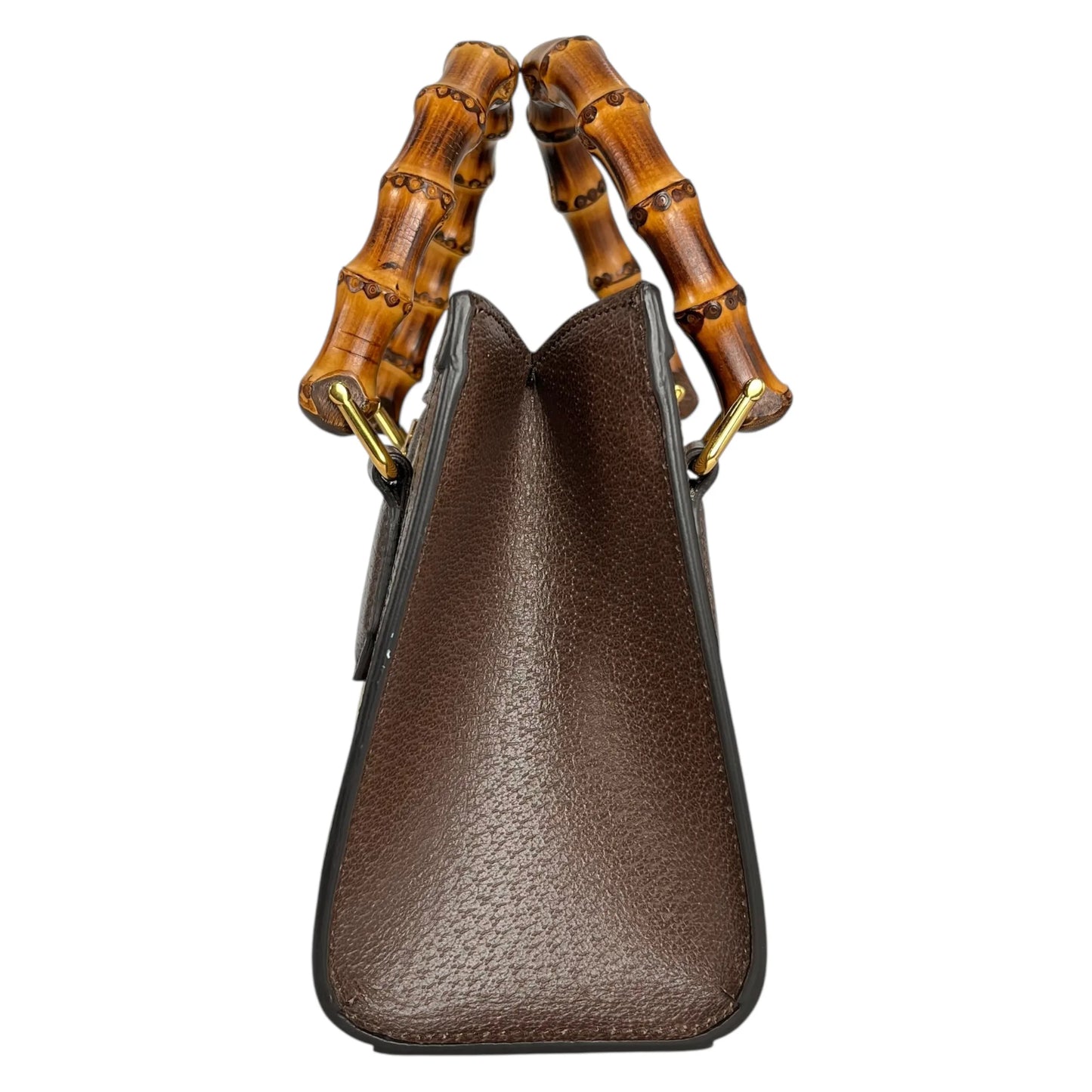 GUCCI Diana GG Bamboo Mini Hand Bag - Brown