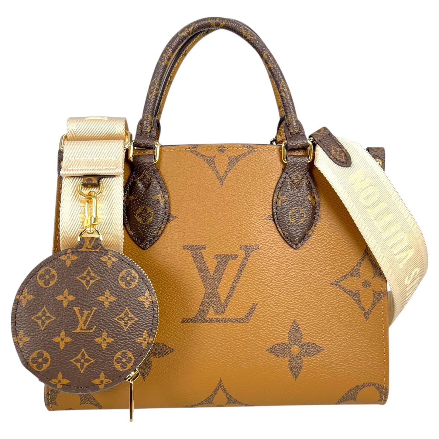 Louis Vuitton Gaint Monogram On The Go PM Hand Bag - Brown - M46373