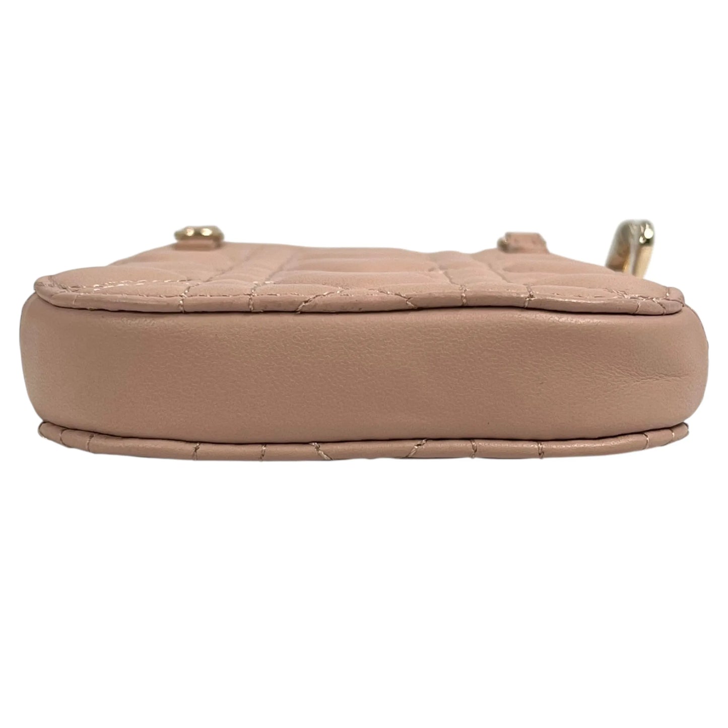 Dior Lady Dior Call’in Phone Case Cannage Lambskin Shoulder Bag - Pink