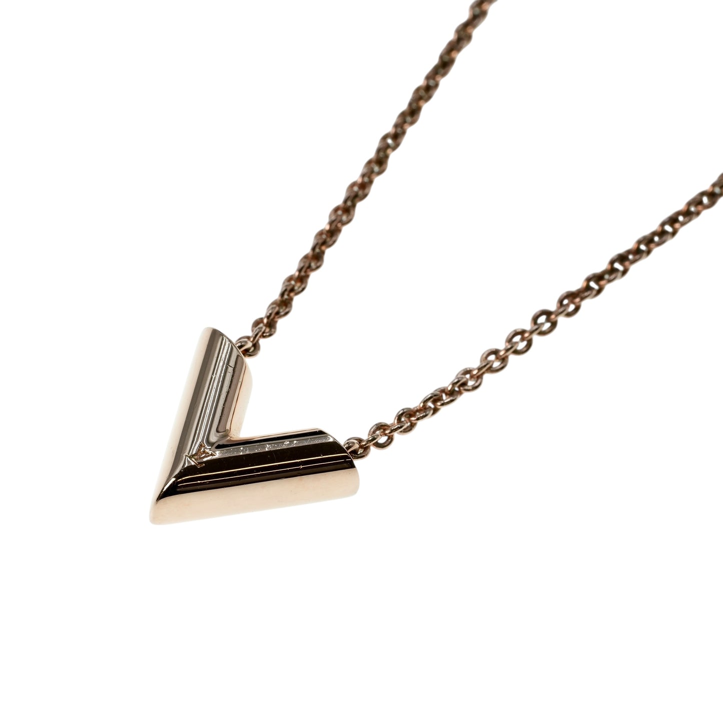 Louis Vuitton Essential V Necklace Rose Gold