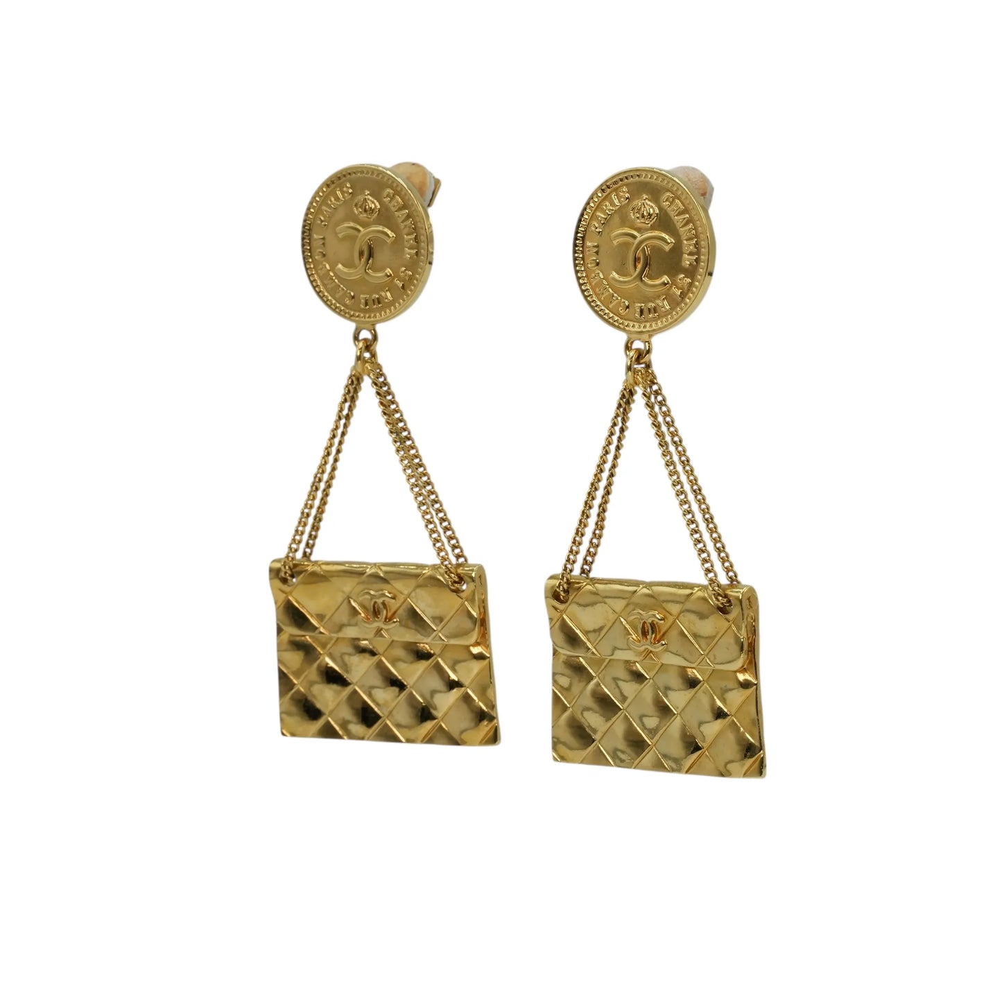 CHANEL Materasse CC Logo Earring 95A - Gold Plated