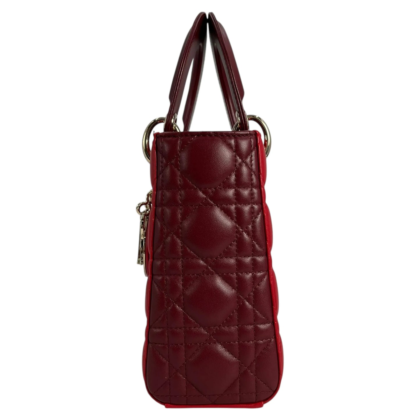 Dior Lady Dior Small Hand Bag - Red