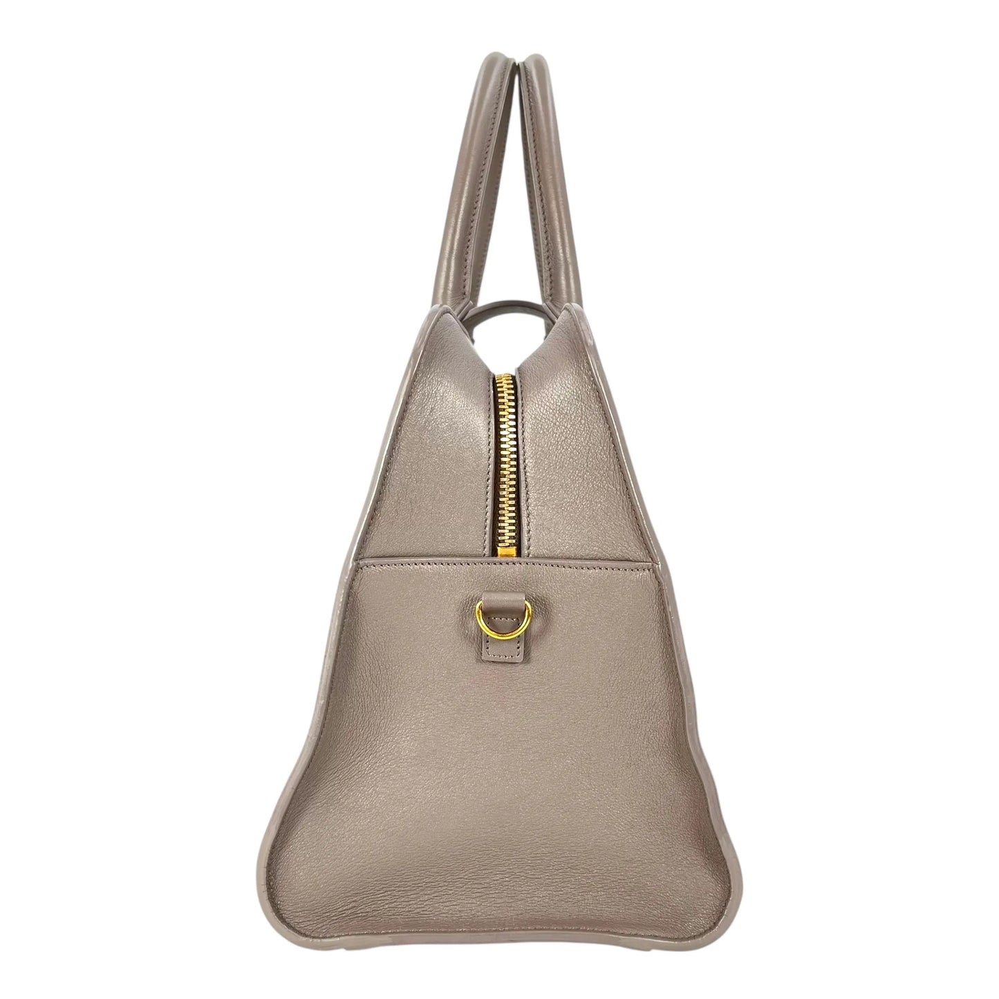 Saint Laurent Cabas Leather Hand Bag - Gray