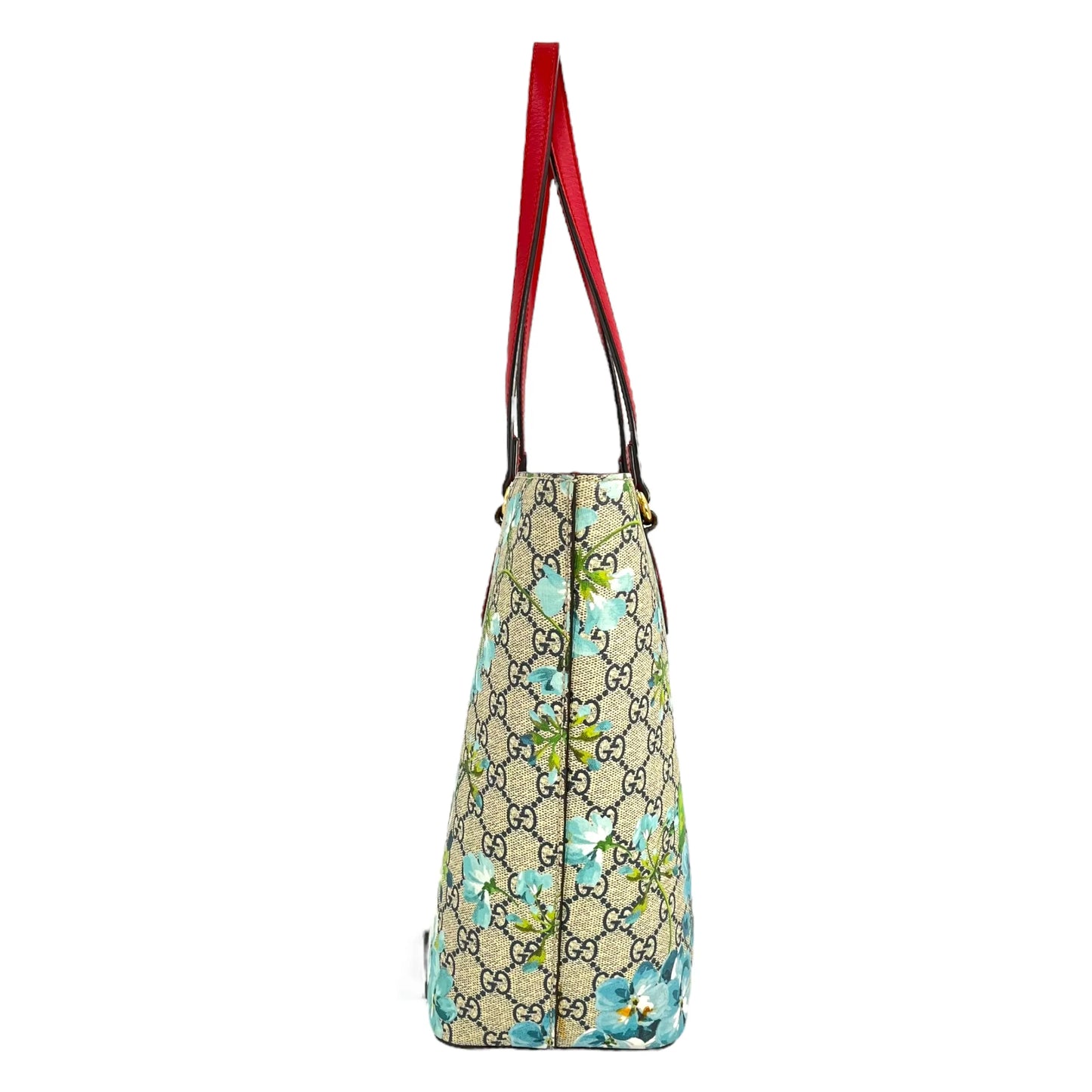 GUCCI GG Blooms GG Supreme Canvas Tote Bag - Red