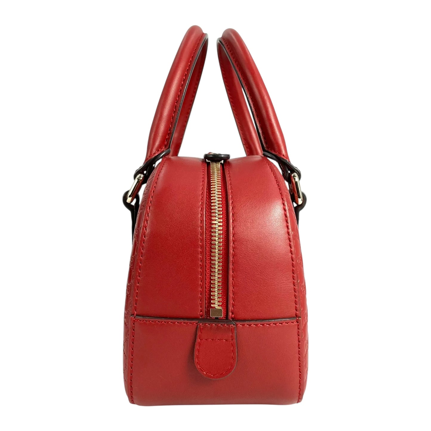 GUCCI Micro Guccissima Hand Bag - Red